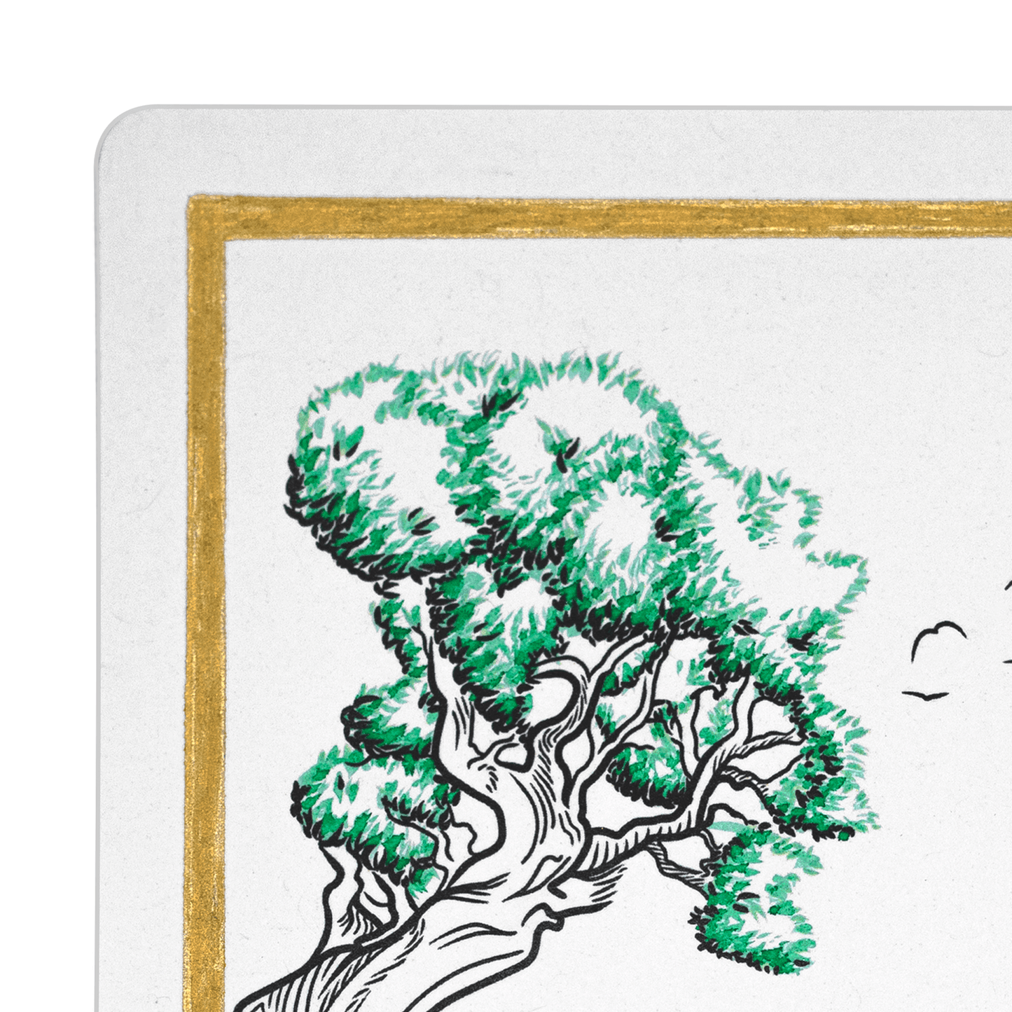 Fantasy Reading The Same Page Kindle case insert for readers close up of tree illustration viewed flat from above.